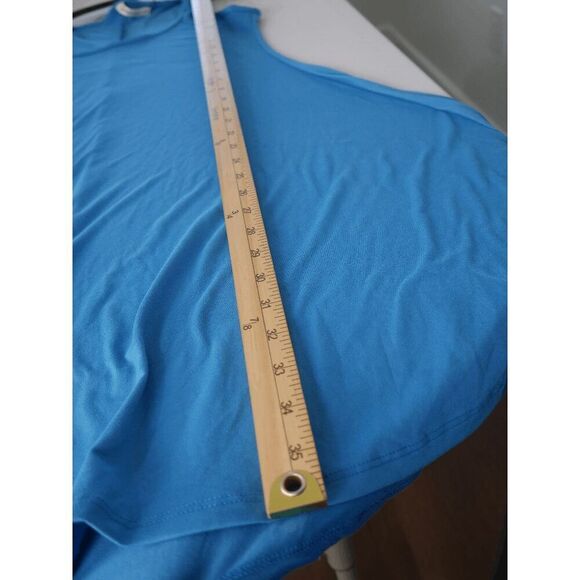 24/7 Comfort  Apparel Women's Blue Sleeveless Tunic Flared Tank Top M - Picture 8 of 9